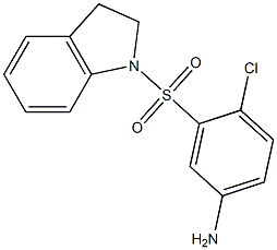 4-chloro-3-(2,3-dihydro-1H-indole-1-sulfonyl)aniline 化学構造式