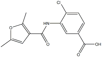 4-chloro-3-[(2,5-dimethyl-3-furoyl)amino]benzoic acid,,结构式