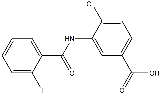 4-chloro-3-[(2-iodobenzene)amido]benzoic acid Structure