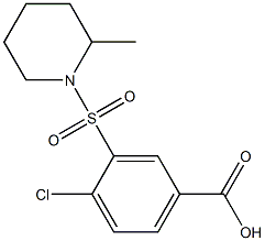 4-chloro-3-[(2-methylpiperidine-1-)sulfonyl]benzoic acid 结构式