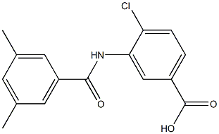 4-chloro-3-[(3,5-dimethylbenzene)amido]benzoic acid 化学構造式