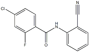 4-chloro-N-(2-cyanophenyl)-2-fluorobenzamide 化学構造式