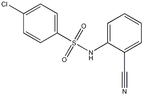4-chloro-N-(2-cyanophenyl)benzenesulfonamide,,结构式
