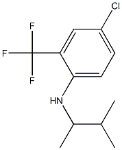 4-chloro-N-(3-methylbutan-2-yl)-2-(trifluoromethyl)aniline 化学構造式