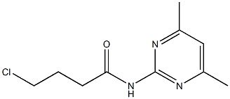 4-chloro-N-(4,6-dimethylpyrimidin-2-yl)butanamide,,结构式