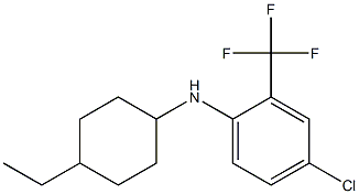 4-chloro-N-(4-ethylcyclohexyl)-2-(trifluoromethyl)aniline 化学構造式