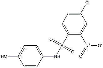 4-chloro-N-(4-hydroxyphenyl)-2-nitrobenzene-1-sulfonamide Struktur