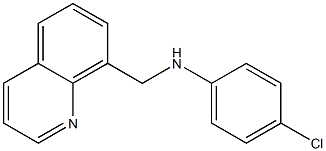 4-chloro-N-(quinolin-8-ylmethyl)aniline,,结构式