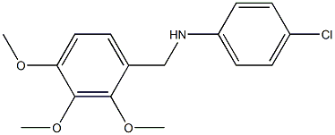 4-chloro-N-[(2,3,4-trimethoxyphenyl)methyl]aniline,,结构式