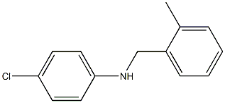 4-chloro-N-[(2-methylphenyl)methyl]aniline,,结构式