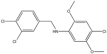 4-chloro-N-[(3,4-dichlorophenyl)methyl]-2,5-dimethoxyaniline Structure