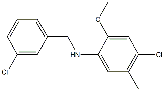 4-chloro-N-[(3-chlorophenyl)methyl]-2-methoxy-5-methylaniline