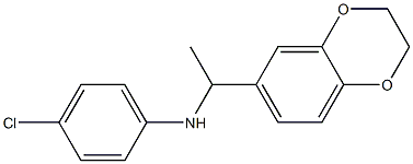 4-chloro-N-[1-(2,3-dihydro-1,4-benzodioxin-6-yl)ethyl]aniline Struktur