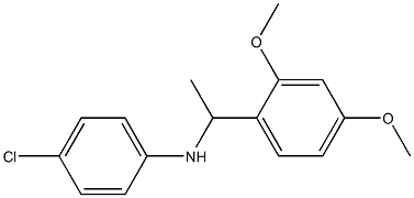 4-chloro-N-[1-(2,4-dimethoxyphenyl)ethyl]aniline,,结构式