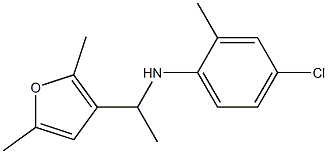 4-chloro-N-[1-(2,5-dimethylfuran-3-yl)ethyl]-2-methylaniline Struktur