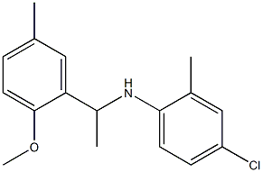 4-chloro-N-[1-(2-methoxy-5-methylphenyl)ethyl]-2-methylaniline,,结构式
