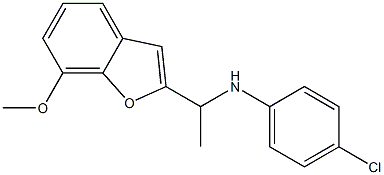 4-chloro-N-[1-(7-methoxy-1-benzofuran-2-yl)ethyl]aniline