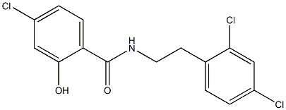 4-chloro-N-[2-(2,4-dichlorophenyl)ethyl]-2-hydroxybenzamide,,结构式