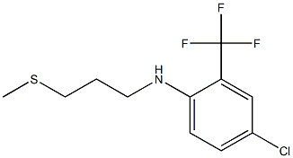 4-chloro-N-[3-(methylsulfanyl)propyl]-2-(trifluoromethyl)aniline 化学構造式