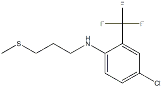 4-chloro-N-[3-(methylsulfanyl)propyl]-2-(trifluoromethyl)aniline Structure