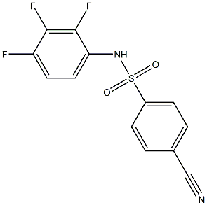 4-cyano-N-(2,3,4-trifluorophenyl)benzene-1-sulfonamide Struktur