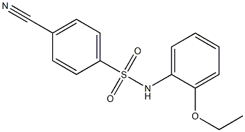 4-cyano-N-(2-ethoxyphenyl)benzene-1-sulfonamide Struktur