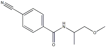 4-cyano-N-(2-methoxy-1-methylethyl)benzamide Struktur