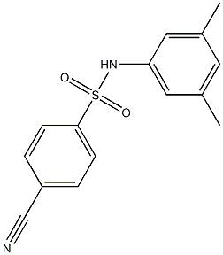 4-cyano-N-(3,5-dimethylphenyl)benzene-1-sulfonamide Struktur