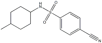 4-cyano-N-(4-methylcyclohexyl)benzene-1-sulfonamide Struktur