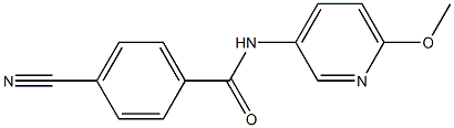 4-cyano-N-(6-methoxypyridin-3-yl)benzamide 结构式