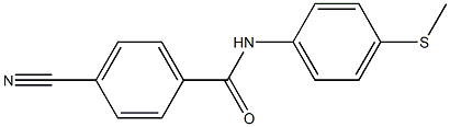 4-cyano-N-[4-(methylthio)phenyl]benzamide Struktur