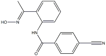 4-cyano-N-{2-[(1E)-N-hydroxyethanimidoyl]phenyl}benzamide Structure