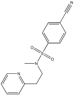 4-cyano-N-methyl-N-[2-(pyridin-2-yl)ethyl]benzene-1-sulfonamide|