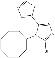 4-cyclooctyl-5-(thiophen-2-yl)-4H-1,2,4-triazole-3-thiol 结构式