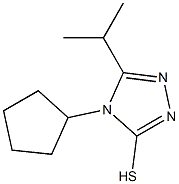 4-cyclopentyl-5-(propan-2-yl)-4H-1,2,4-triazole-3-thiol,,结构式