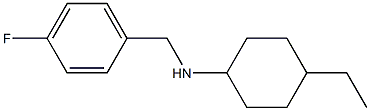 4-ethyl-N-[(4-fluorophenyl)methyl]cyclohexan-1-amine 结构式