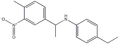 4-ethyl-N-[1-(4-methyl-3-nitrophenyl)ethyl]aniline Structure