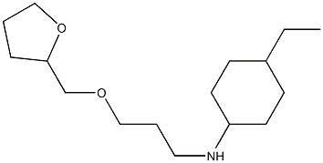 4-ethyl-N-[3-(oxolan-2-ylmethoxy)propyl]cyclohexan-1-amine Struktur