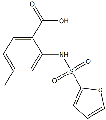 4-fluoro-2-(thiophene-2-sulfonamido)benzoic acid 结构式