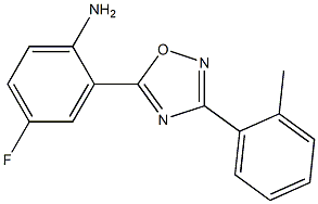 4-fluoro-2-[3-(2-methylphenyl)-1,2,4-oxadiazol-5-yl]aniline Struktur