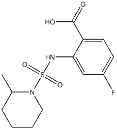 4-fluoro-2-{[(2-methylpiperidine-1-)sulfonyl]amino}benzoic acid