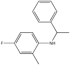 4-fluoro-2-methyl-N-(1-phenylethyl)aniline Structure