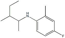 4-fluoro-2-methyl-N-(3-methylpentan-2-yl)aniline Structure