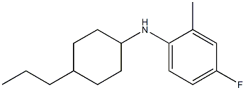 4-fluoro-2-methyl-N-(4-propylcyclohexyl)aniline 化学構造式