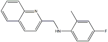 4-fluoro-2-methyl-N-(quinolin-2-ylmethyl)aniline,,结构式