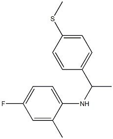 4-fluoro-2-methyl-N-{1-[4-(methylsulfanyl)phenyl]ethyl}aniline Struktur