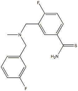 4-fluoro-3-({[(3-fluorophenyl)methyl](methyl)amino}methyl)benzene-1-carbothioamide