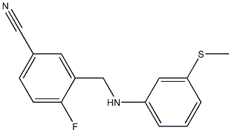 4-fluoro-3-({[3-(methylsulfanyl)phenyl]amino}methyl)benzonitrile 化学構造式