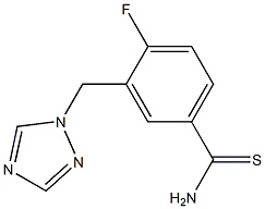 4-fluoro-3-(1H-1,2,4-triazol-1-ylmethyl)benzenecarbothioamide|