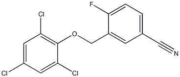 4-fluoro-3-(2,4,6-trichlorophenoxymethyl)benzonitrile Structure